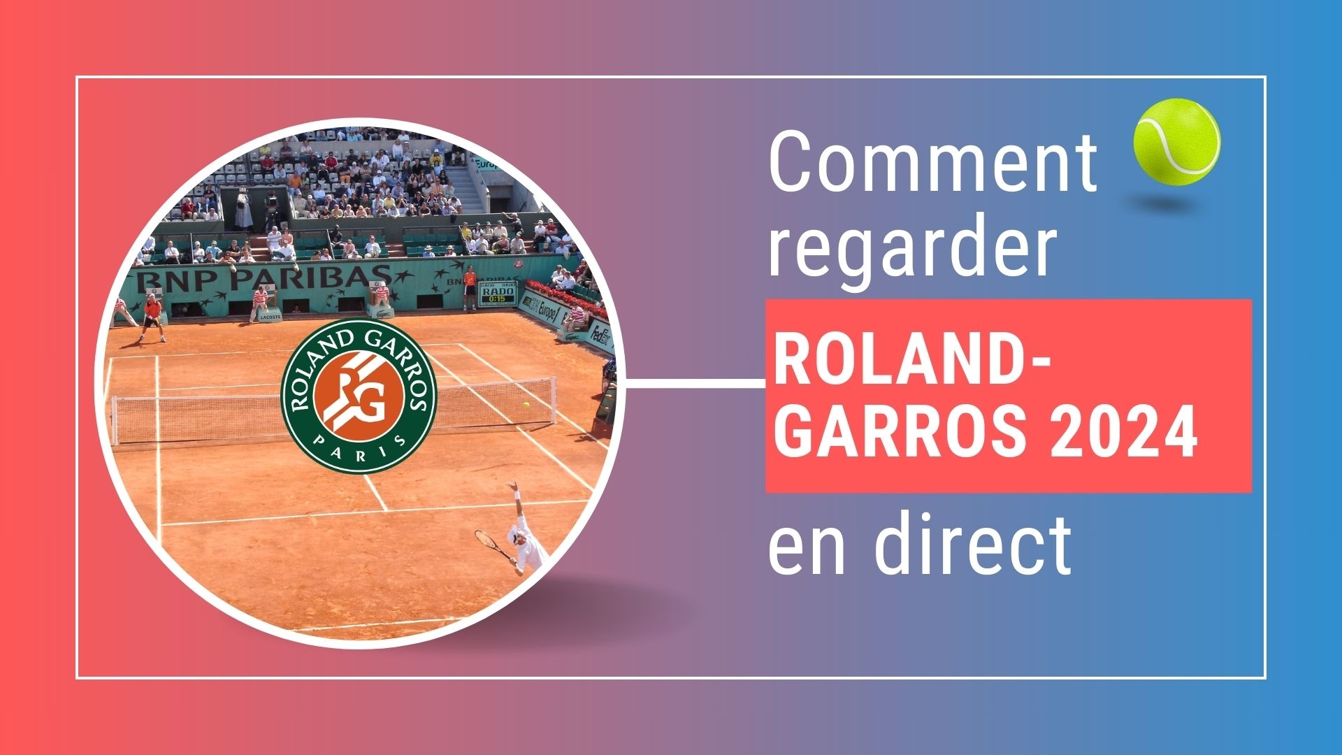 Vivez le meilleur du tennis mondial en regardant Roland-Garros en direct et en replay